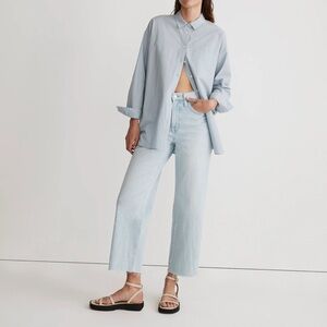 The perfect vintage wide leg crop jeans in ward wash